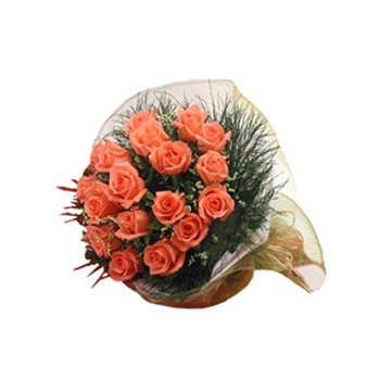Wyślij bukiet pomarańczowych róż do bliskiej osoby w Chinach - Ponadczasowy