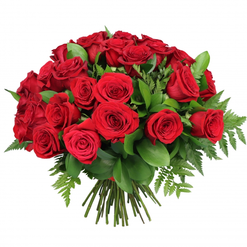 Bukiet skomponowany z 36 róż w kolorze czerwonym - Kwiaty Strzała Amora