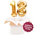 Kreator liczb z balonów, kolor złoty