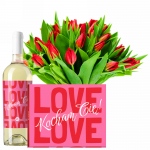 Walentynkowe tulipany z białym winem i Merci