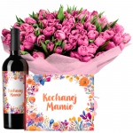 Tulipany dla Mamy z winem i Merci