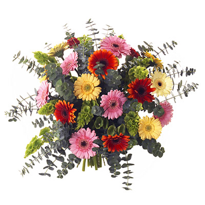 Bukiet skomponowany z kolorowych gerber - Kwiaty Wiosenna Inspiracja