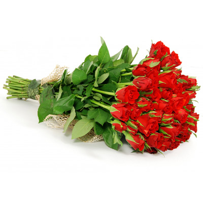Bukiet skomponowany z 40 czerwonych róż - Kwiaty Miłosne wyznanie
