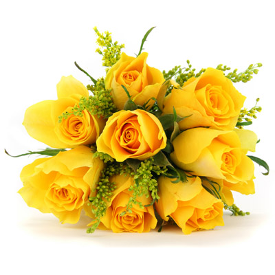 Kompozycja stworzona z żółtych róż - Bukiet Uśmiechnij się