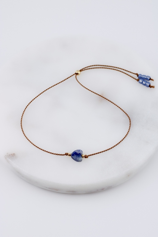 Bransoletka Szczęścia – Awenturyn Niebieski