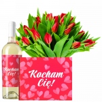 Walentynkowe tulipany z białym winem i Merci