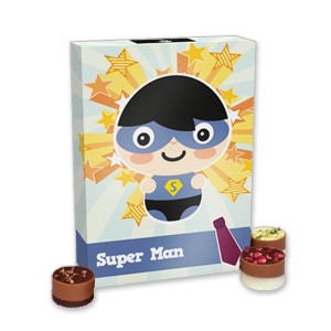 Zestaw słodkich pralinek dla super mężczyzny - Czekoladki Super Man
