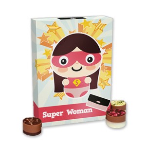 Pralinki czekoladowe dla niezwykłej kobiety - Czekoladki Super Woman