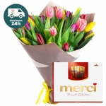 Bukiet Kolorowe tulipany z Merci