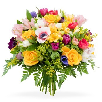Wyślij do Niemiec bukiet mieszany skomponowany z kwiatów sezonowych i róż - Bukiet Cztery pory roku