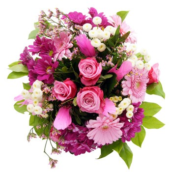 Zamów kwiatową kompozycję z gerber oraz róż z dostawą tylko do Niemiec - Bukiet Dziękuję za wszystko