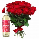 Walentynkowe róże z białym winem