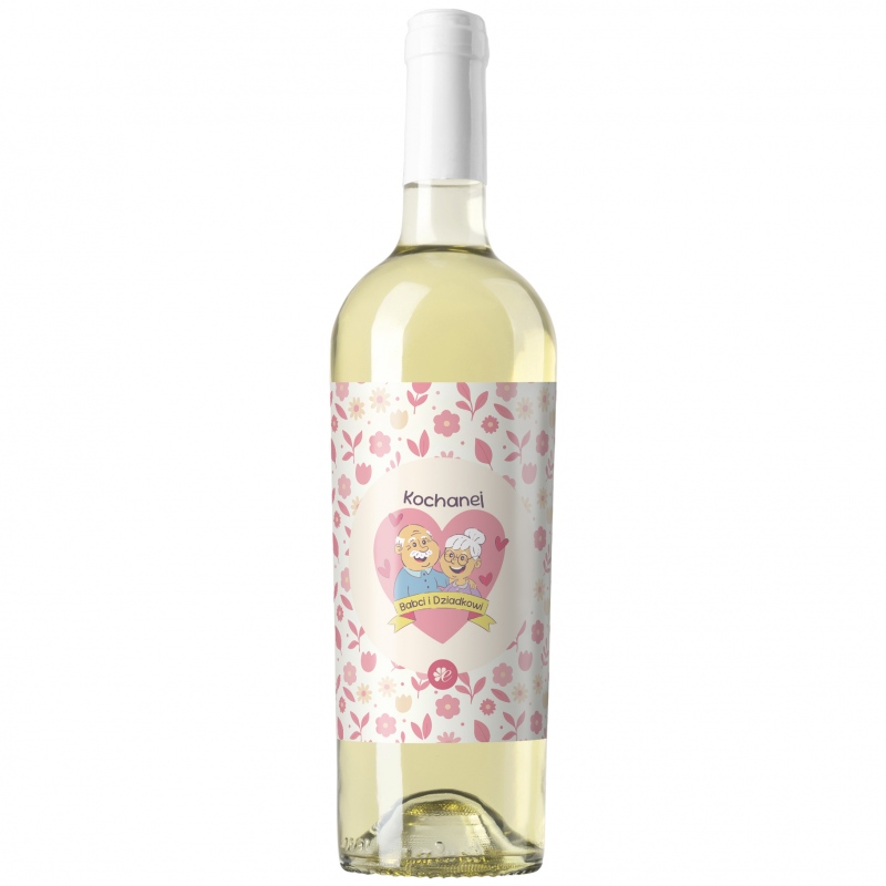 Wino białe Kochanej Babci i Dziadkowi