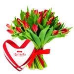 25 tulipanów z sercem