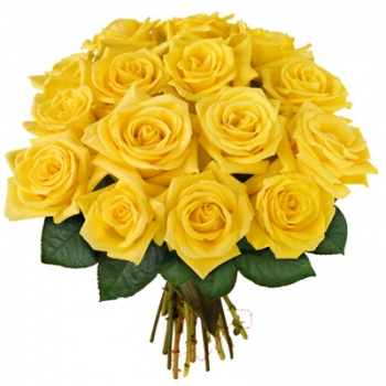 Wyślij elegancki bukiet żółtych róż do Belgii - Żółte róże