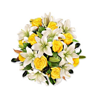 Wyślij kompozycję z róż i lilii do bliskiej osoby w Australii - Bukiet Dziękuję Ci