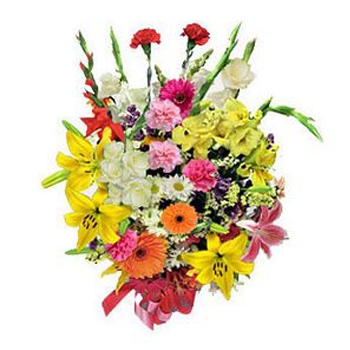 Za naszym pośrednictwem wyślesz bukiet mieszanych, sezonowych kwiatów do wybranej miejscowości na Ukrainie - Bukiet z kwiatów sezonowych