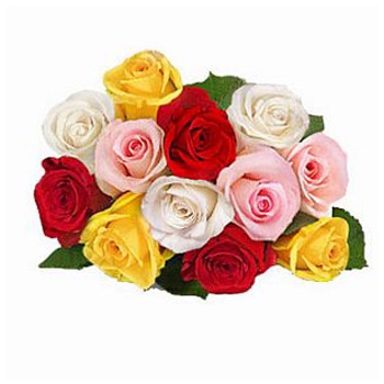 Za naszym pośrednictwem wyślesz bukiet kolorowych róż do bliskiej osoby na Cypr - Korona z róż