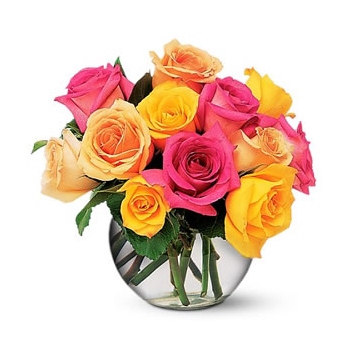 Zamów bukiet kolorowych róż do wybranej miejscowości w Grecji - Piękny i śmiały