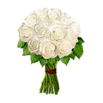 Zamów przepiękny bukiet białych róż z dostawą w Belgii - Białe róże