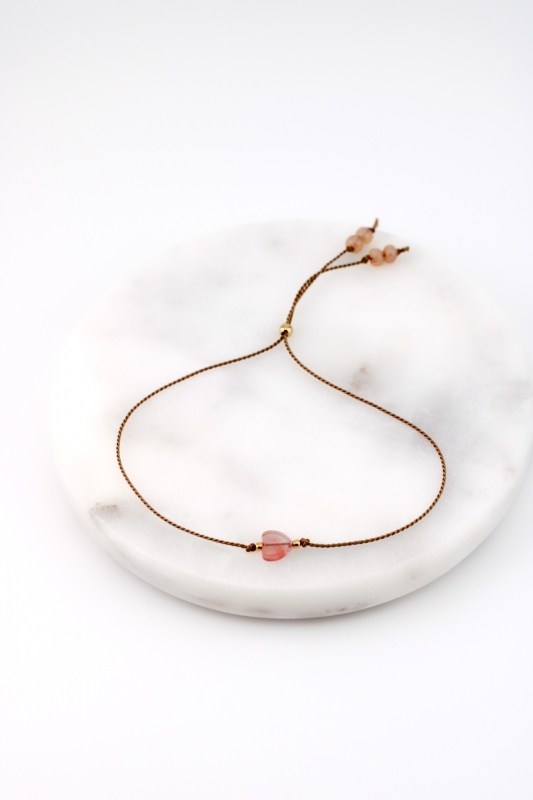 Bransoletka Szczęścia – Kwarc Wiśniowy