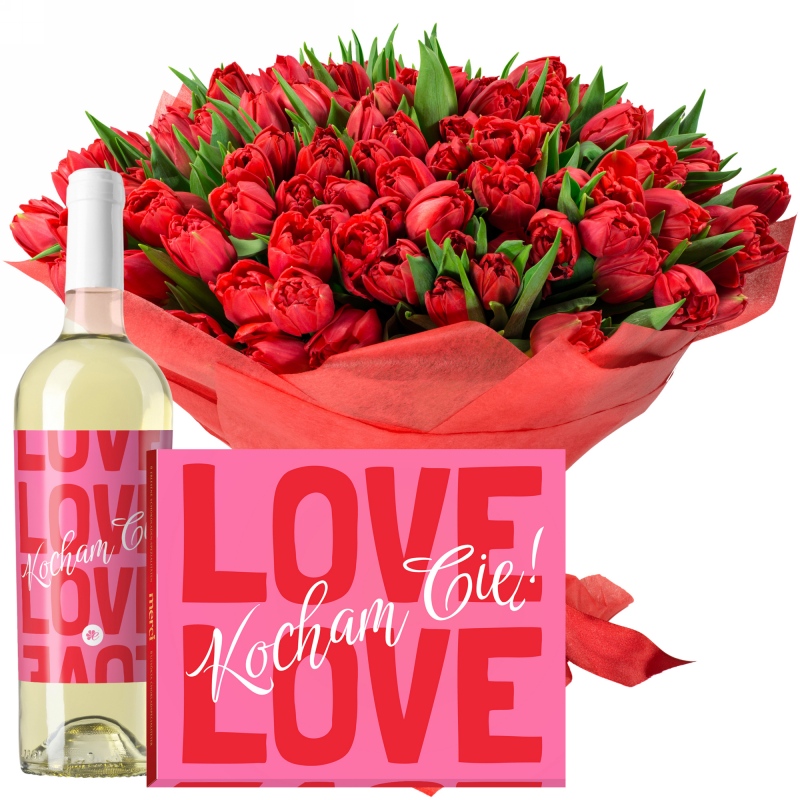 Miłosne tulipany z białym winem i Merci