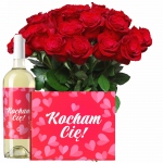 Walentynkowe róże z białym winem i Merci