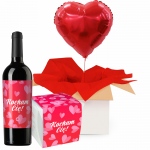 Serce z helem + wino czerwone + Raffaello