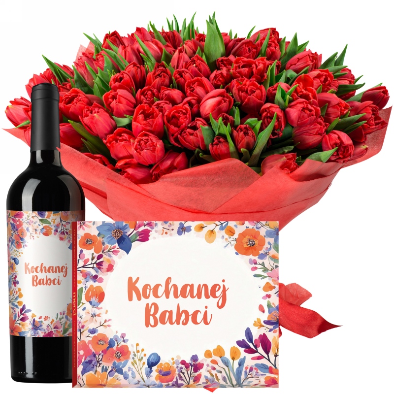 Kobiece tulipany z winem i Merci dla Babci