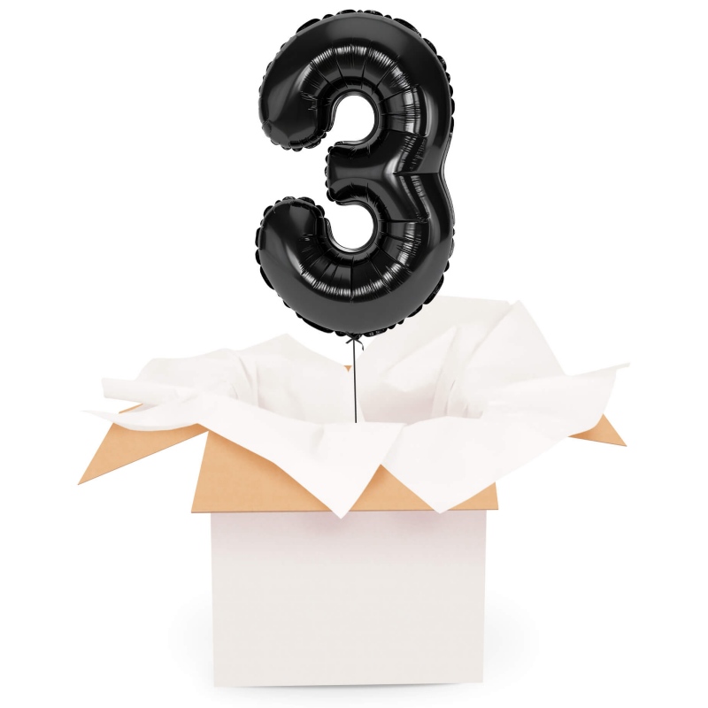 Kreator liczb z balonów, kolor czarny