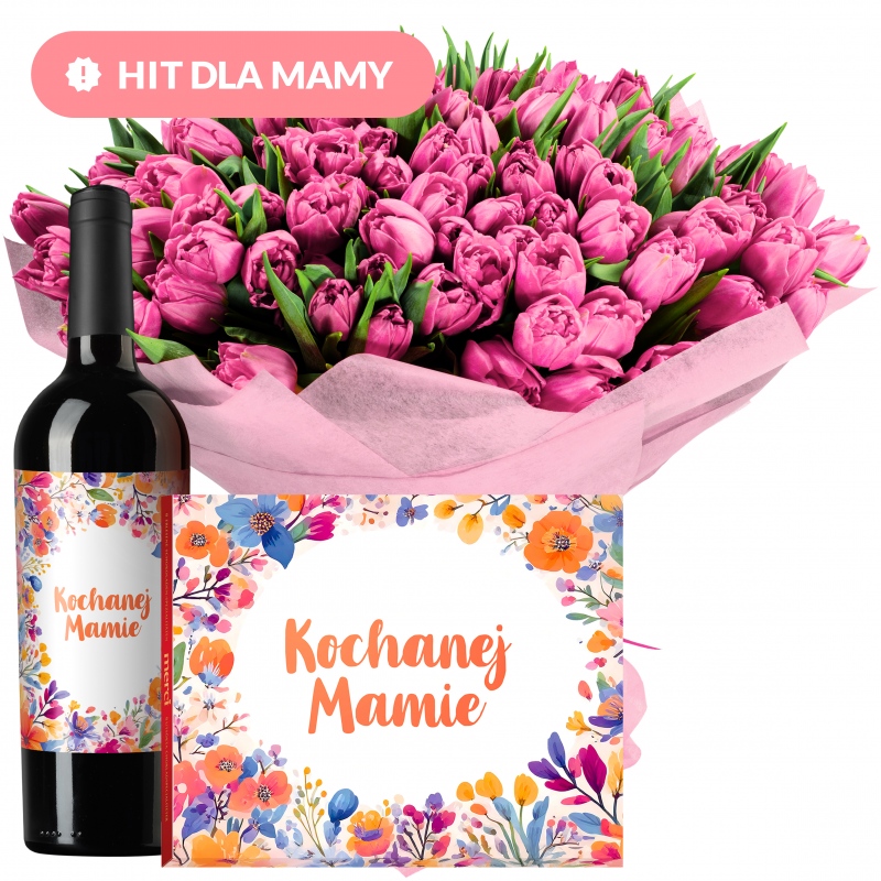 Tulipany dla Mamy z winem i Merci