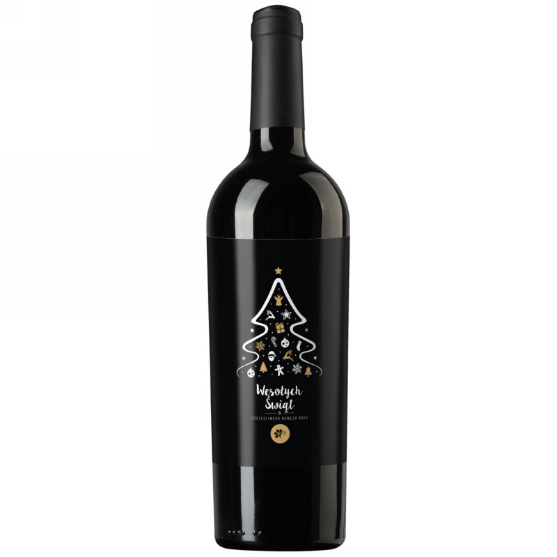 Wino czerwone Wesołych Świąt