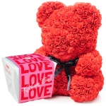 Walentynkowy miś z róż z Raffaello