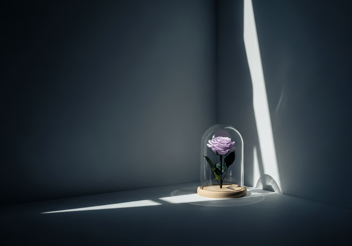 Dlaczego unikać bezpośredniego światła słonecznego dla wiecznych róż w kompozycji kwiatowej?