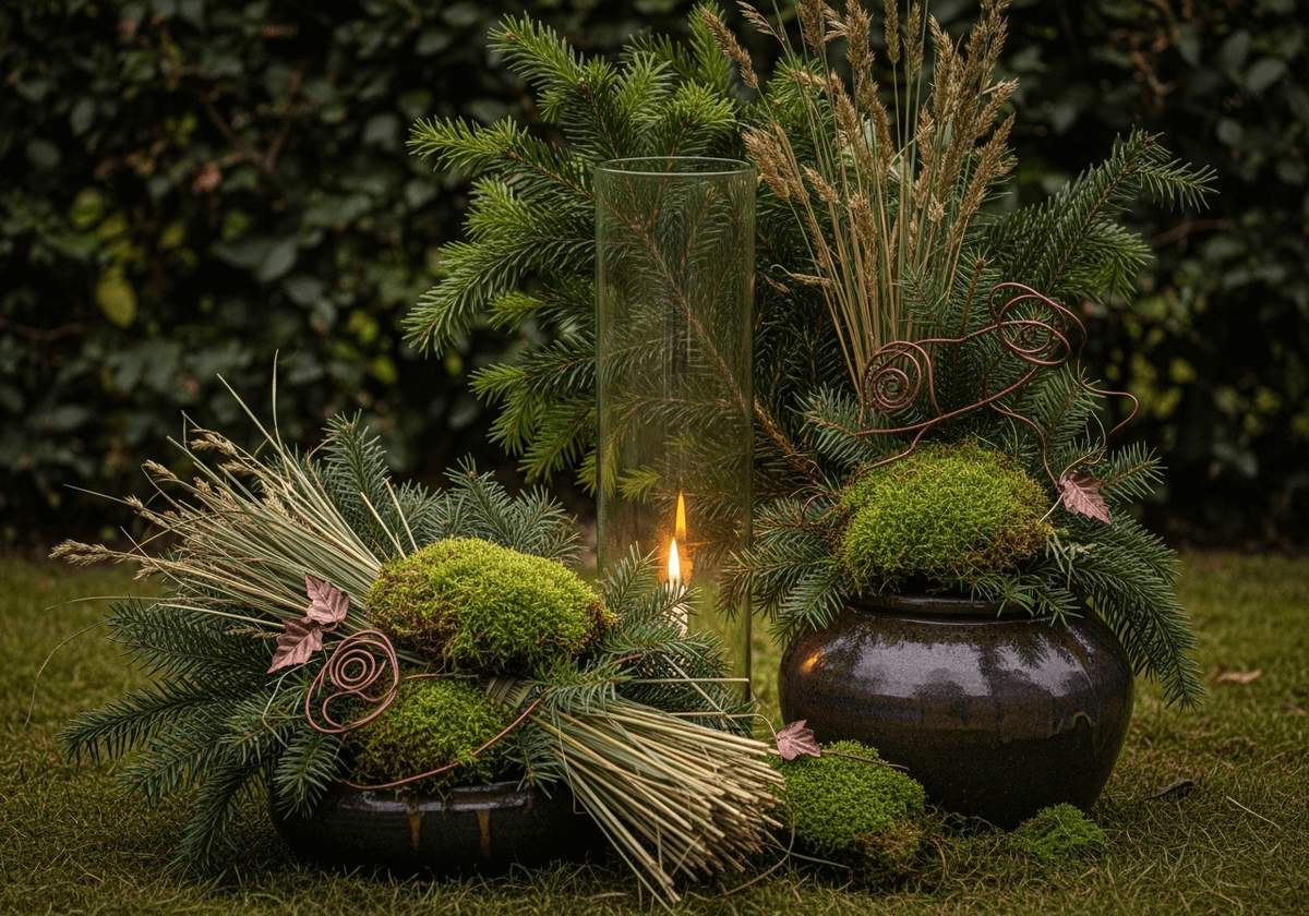 Jakie materiały i dodatki są preferowane w dekoracjach na cmentarz?