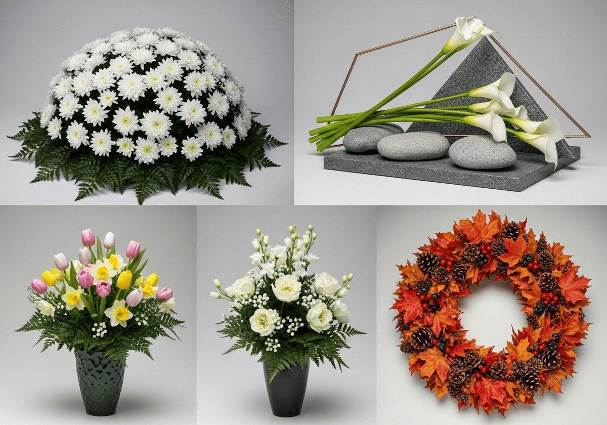 Jakie są różne style stroików na cmentarz dostępne na rynku?